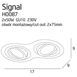 MAXLIGHT Signal II H0087 oprawa podtynkowa czarna