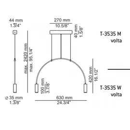 Estiluz Volta T-3535 lampa wiszaca