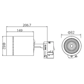 Dobac Juvenis AC Black 30W 40° MHT8816-BK-40 Lampa do szynoprzewodu