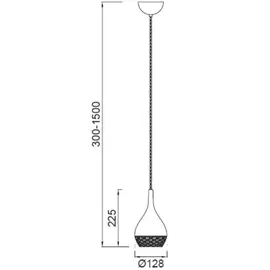 Mantra Khalifa 5165 lampa wisząca 1L miedź