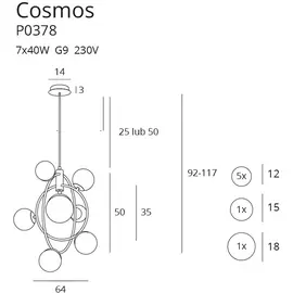 COSMOS-P0378-MAXLIGHT-LAMPA-WISZĄCA