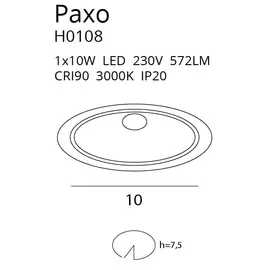 PAXO H0108 OPRAWA WPUSTOWA IP 65