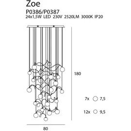 ZOE P0387 LAMPA WISZĄCA