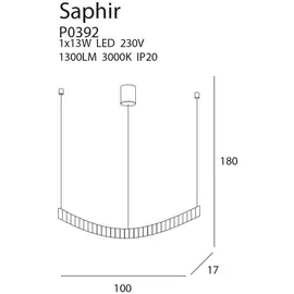 SAPHIR P0392 LAMPA WISZĄCA
