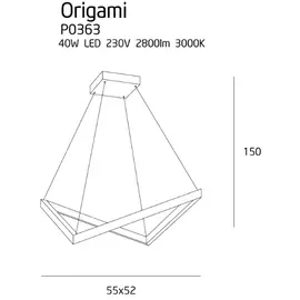 MAXLIGHT Origami P0363 lampa wisząca mała biała DARMOWA WYSYŁKA W 24h