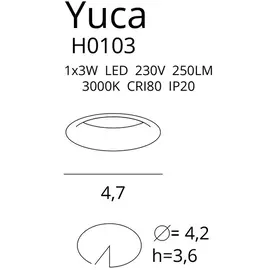 YUCA FIXED H0103 OPRAWA HALOGENOWA