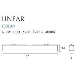 MAXLIGHT Linear C0190D lampa sufitowa czarna ściemnialna DARMOWA WYSYŁKA W 24h
