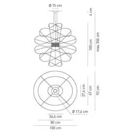 Axolight Hoops 6 Lampa Wisząca Złota SPHOOPS6OROR