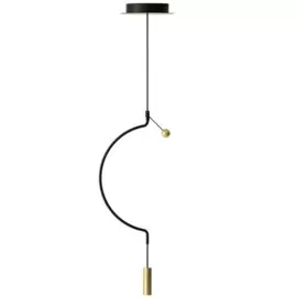 Axolight Liaison P1 32cm Lampa Wisząca Czarno-Złota