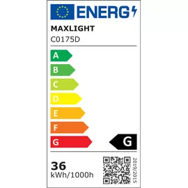 Maxlight Linear Lampa Sufitowa Czarna Ściemnialna 36W 4000K C0175D