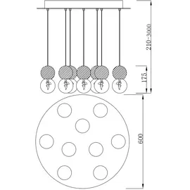 Mantra Galaxia 9 Lampa Wisząca 7621