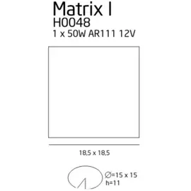 Maxlight Matrix I H0048 Oprawa Halogenowa Podtynkowa Czarna
