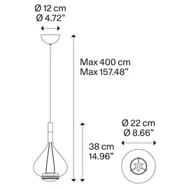 Lodes Sky-Fall Medium Lampa Wisząca Chrom 14822 4027