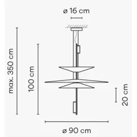 Vibia Flamingo lampa wisząca Złota 153020/1B