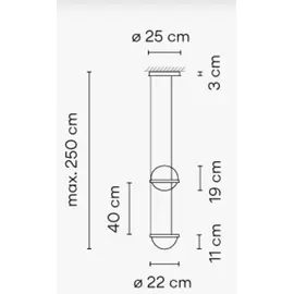 Vibia Palma Lampa Wisząca Biała 3724