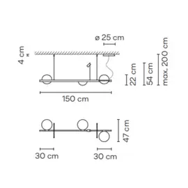 Vibia Palma Lampa Wisząca Biała 373498/1A