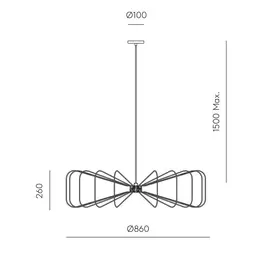 Aromas Crawford Lampa Wisząca Złota C1047