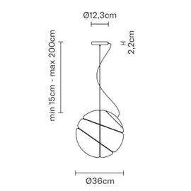 Fabbian Armilla Lampa Wisząca F50 A01 01