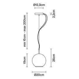 Fabbian Beluga Royal Lampa Wisząca Tytan D57 A51 34