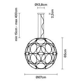 Fabbian Giro Lampa Wisząca Biała F30 A01 01