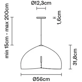 Fabbian Oru Lampa Wisząca F25 A03 03Fabbian Oru Lampa Wisząca F25 A03 03
