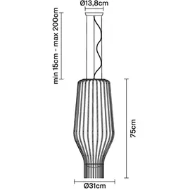 Fabbian Saya Lampa Wisząca F47 A19 00