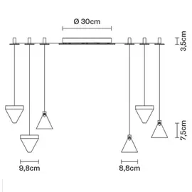 Fabbian Tripla Lampa Wisząca F41 G03 11