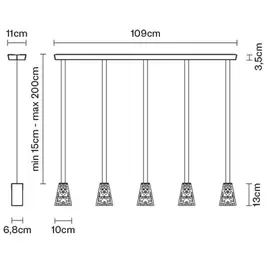 Fabbian vicky lampa wisząca d69 a05 00