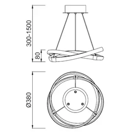 Mantra Infinity Lampa Wisząca Srebrna 5384