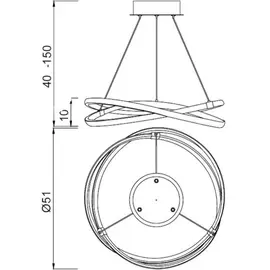 Mantra Infinity Lampa Wisząca Brąz 5810