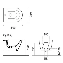 GSI Norm 50x36cm Bidet Podwieszany 8664111