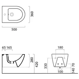 GSI Pura 50x36cm Bidet Podwieszany 8864111