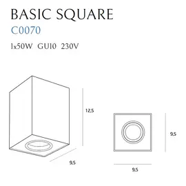 MAXLIGHT Basic Square C0070 Plafon DARMOWA WYSYŁKA W 24h