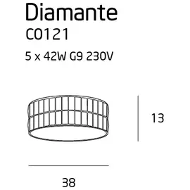 Maxlight diamante c0121 plafon mały darmowa wysyłka w 24h