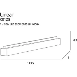 Maxlight linear c0125 plafon darmowa wysyłka w 24h