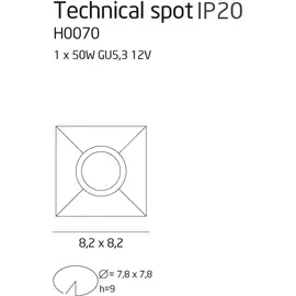 Maxlight technical spot h0070 oprawa podtynkowa