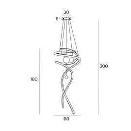 Maxlight ritz p0483d lampa wisząca ściemnialna złoto szczotkowane