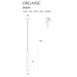 MAXLIGHT ORGANIC P0459 LAMPA WISZĄCA ZŁOTO SZCZOTKOWANE