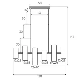 Maxlight laxer p0504 lampa wisząca biała