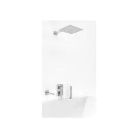 Kohlman Excelent Zestaw Wannowo-prysznicowy Podtynkowy z deszczownicą 25cm Chrom QW211HQ25-007