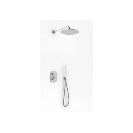 Kohlman Foxal Zestaw Prysznicowy Podtynkowy z termostatem i deszczownicą 30cm Chrom QW432FR30