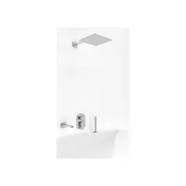 Kohlman Foxal Zestaw Wannowo-prysznicowy Podtynkowy z deszczownicą 35cm Chrom QW211FQ35-009