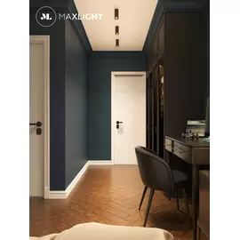 Maxlight long c0154 lampa sufitowa/plafon okrągły czarny