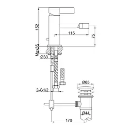 Kohlman dexame bateria bidetowa chrom qb130d