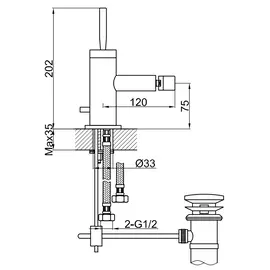 Kohlman maxima bateria bidetowa chrom qb130m