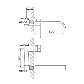 Kohlman nexen-s bateria umywalkowa podtynkowa chrom sqw183u