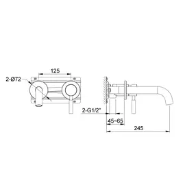 Kohlman roxin bateria umywalkowa podtynkowa chrom qw180r