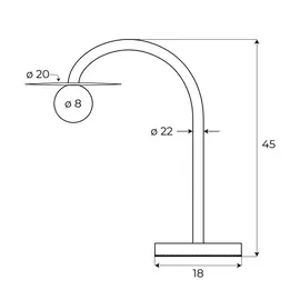 Maxlight enigma t0053 lampa stołowa czarna