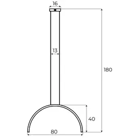 Maxlight trio arc p0520 lampa wisząca czarny połysk