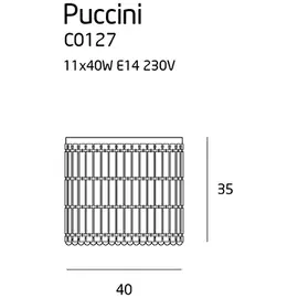 Maxlight puccini c0127 plafon 40x35 cm